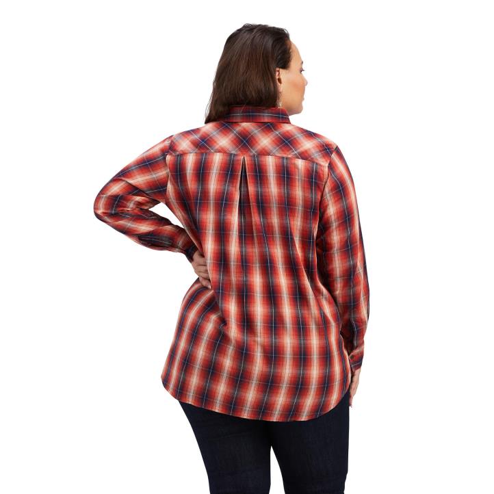 camisa real de billie rae Ariat mujer cuadros de arboleda de cítricos tapas 044J3157