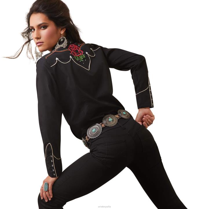 camisa wynette Ariat mujer negro tapas 044J2770