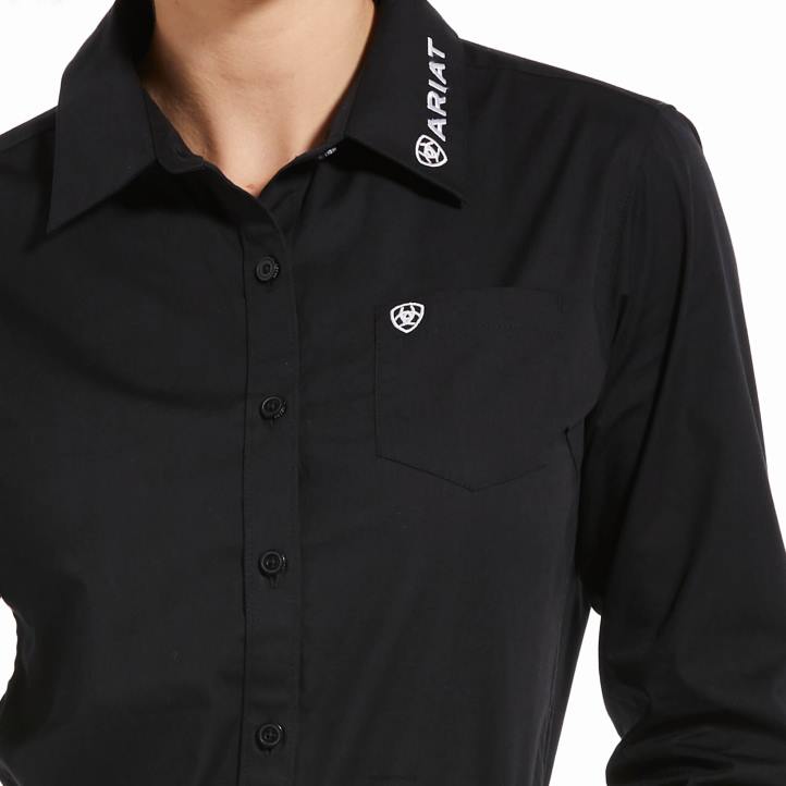 camiseta elástica del equipo Kirby Ariat mujer negro tapas 044J2777