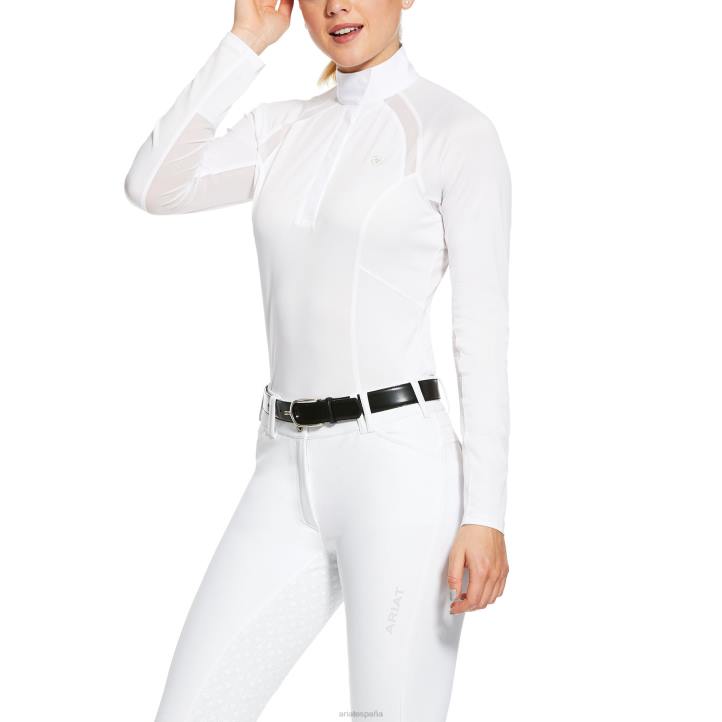 camiseta sunstopper 2.0 Ariat mujer blanco tapas 044J3659