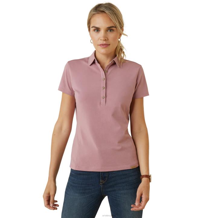 polo cloverdale Ariat mujer nostalgia rosa tapas 044J3254