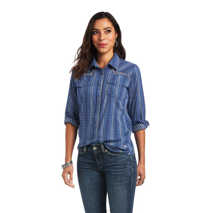 verdadera querida camisa Ariat mujer dobby cambray tapas 044J3079