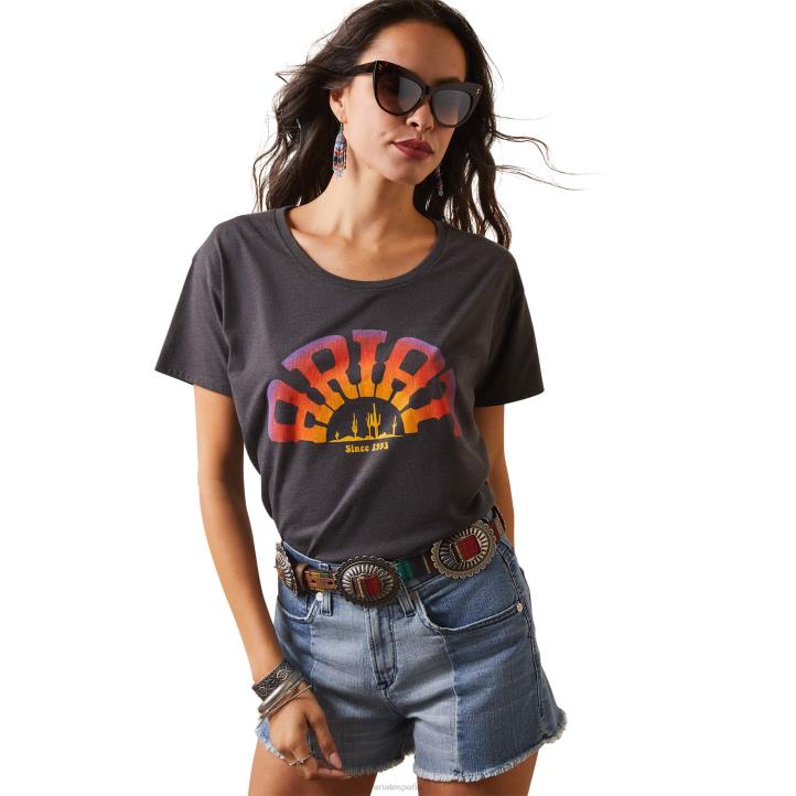 camiseta arcoiris Ariat mujer brezo de carbón tapas 044J2885