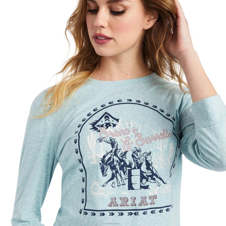 camiseta broncos y barriles Ariat mujer ártico tapas 044J3232