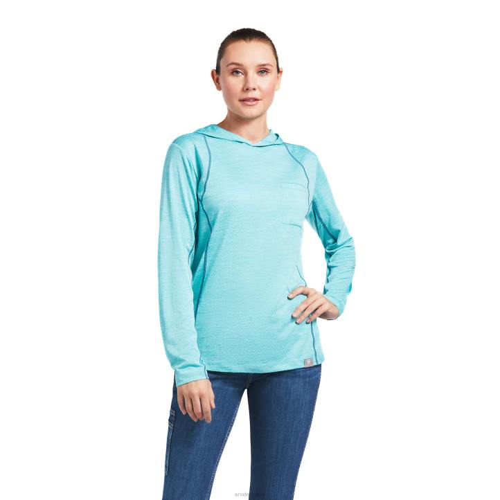 camiseta con capucha rebar Evolution Sun Ariat mujer pradobrook tapas 044J3215