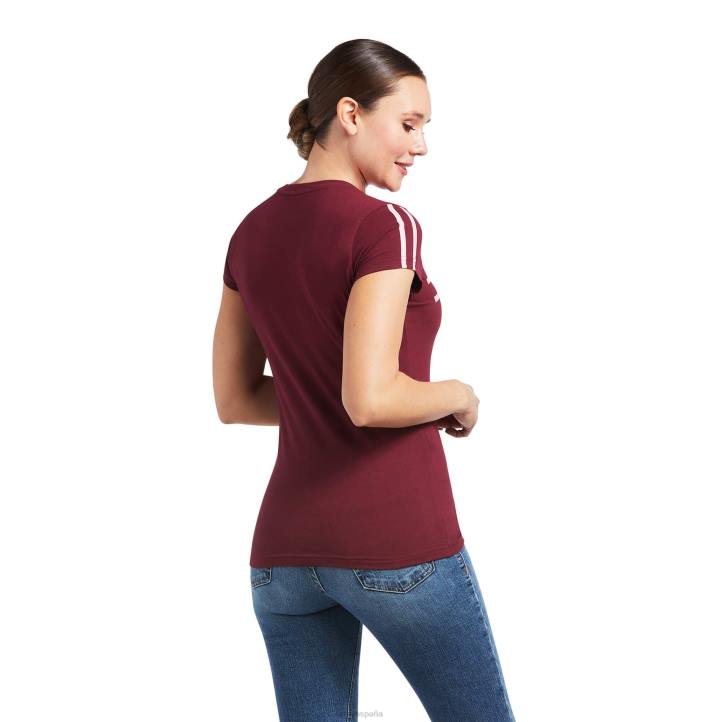 camiseta con logo Ariat mujer zinfandel tapas 044J2900