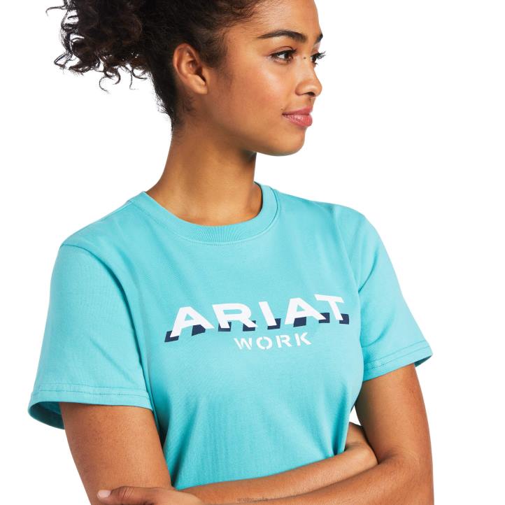 camiseta de algodón con logo fuerte Ariat mujer pradobrook tapas 044J2932