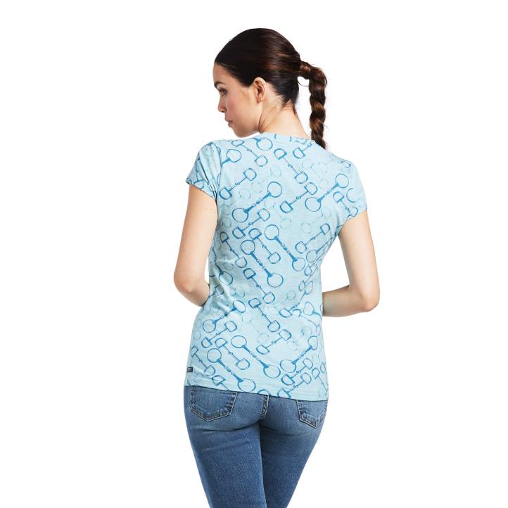 camiseta de filete Ariat mujer brezo azul lechoso tapas 044J2978