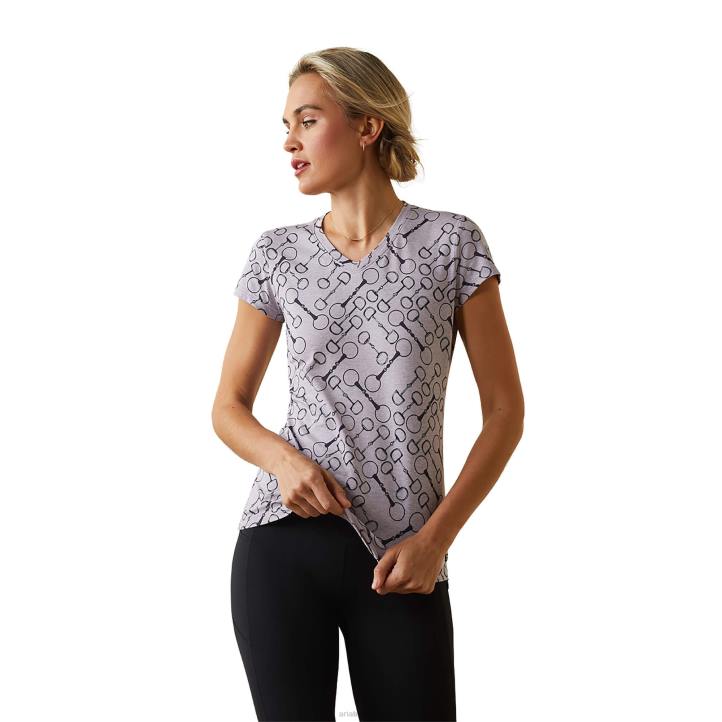 camiseta de filete Ariat mujer brezo lavanda tapas 044J3148