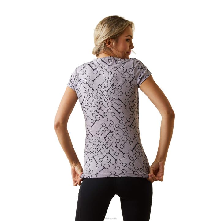 camiseta de filete Ariat mujer brezo lavanda tapas 044J3148