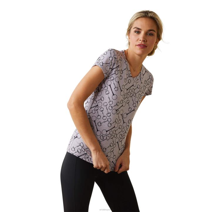 camiseta de filete Ariat mujer brezo lavanda tapas 044J3148