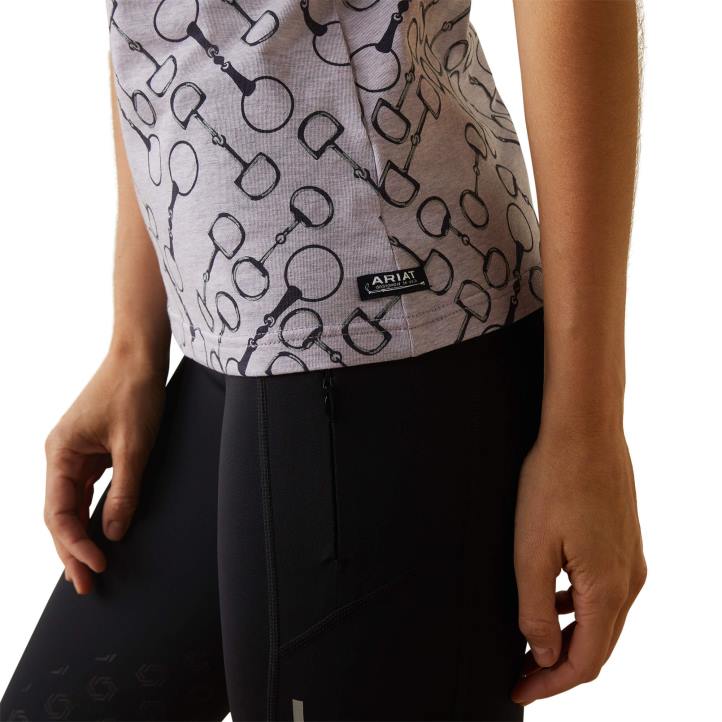 camiseta de filete Ariat mujer brezo lavanda tapas 044J3148