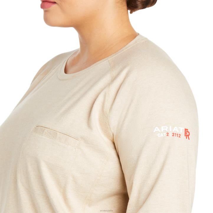 camiseta de la tripulación del aire fr Ariat mujer brezo de arena tapas 044J3038