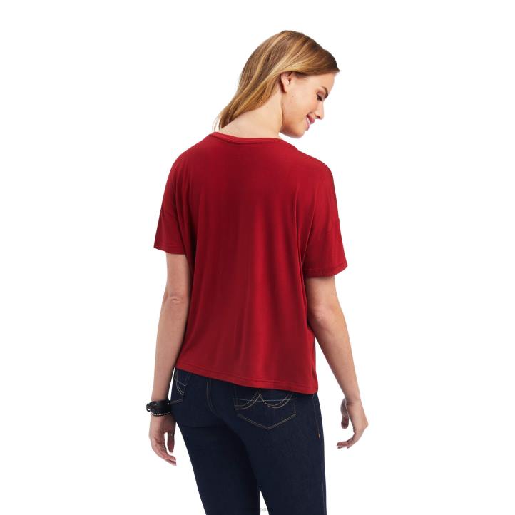 camiseta del cañón de vaquera Ariat mujer tomate secado al sol tapas 044J3167