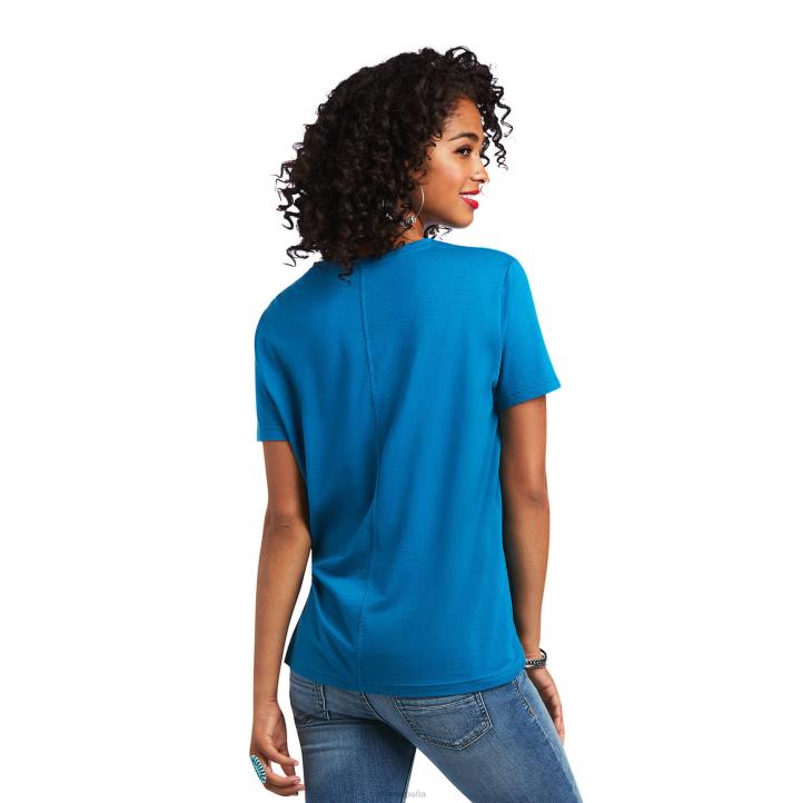 camiseta elemento Ariat mujer azul sajonia tapas 044J3234