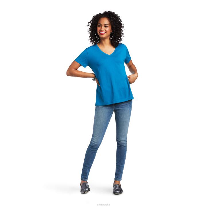 camiseta elemento Ariat mujer azul sajonia tapas 044J3234
