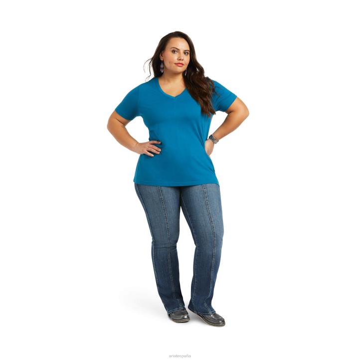camiseta elemento Ariat mujer azul sajonia tapas 044J3234