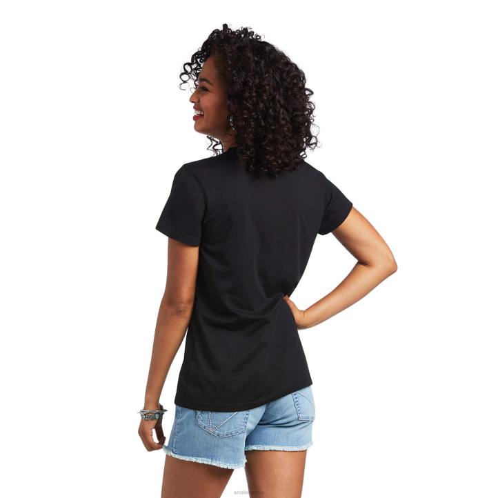 camiseta estilo sarape Ariat mujer negro tapas 044J2884