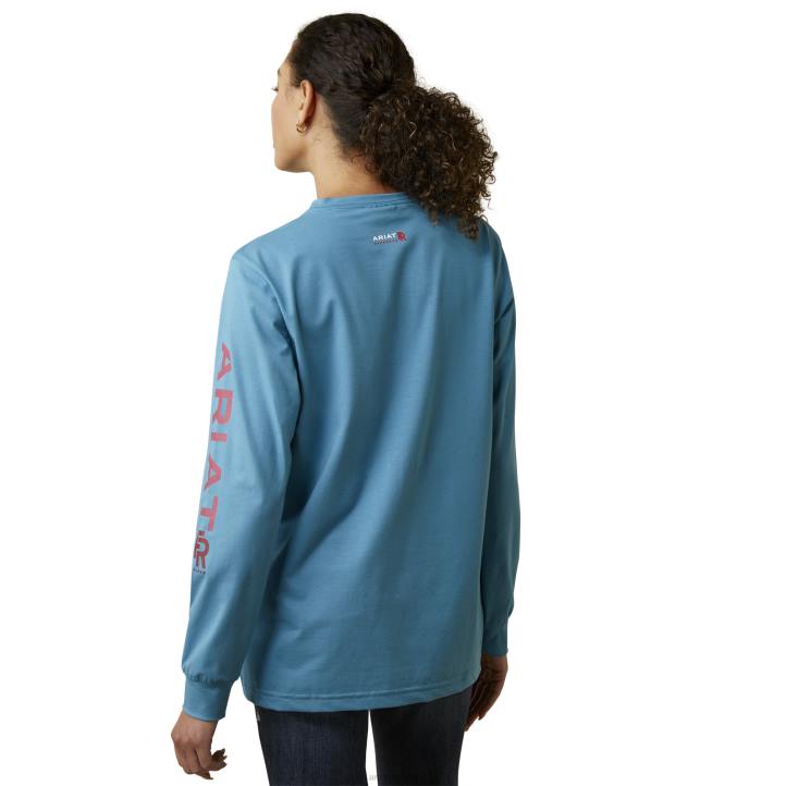 camiseta fr elástica con logo Ariat mujer espuela de caballero tapas 044J3050