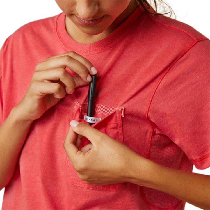 camiseta gráfica de trabajador de barras de refuerzo Ariat mujer baya del té tapas 044J3083