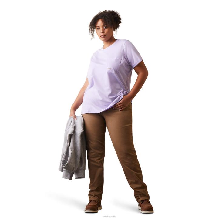 camiseta gráfica de trabajador de barras de refuerzo Ariat mujer lavanda tapas 044J3125