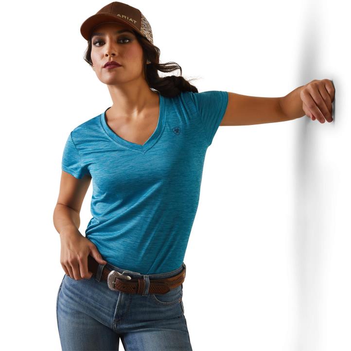 camiseta patriota laguna Ariat mujer mosaico azul tapas 044J2860