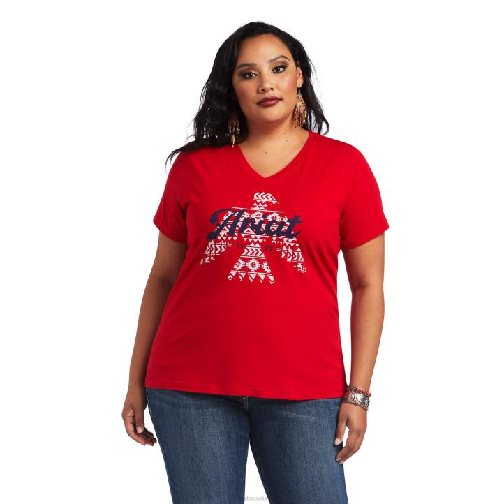 camiseta real del pájaro de fuego Ariat mujer salsa tapas 044J2911