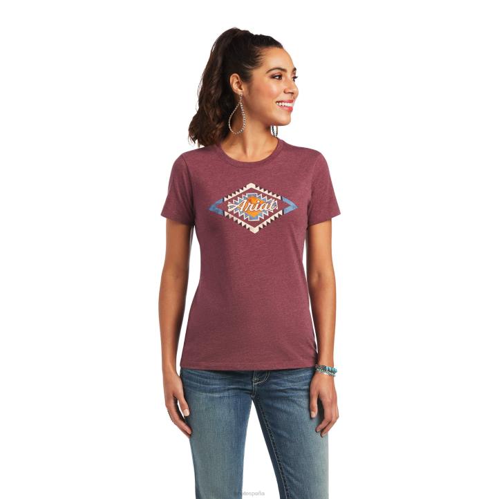 camiseta sol Ariat mujer brezo burdeos tapas 044J2867