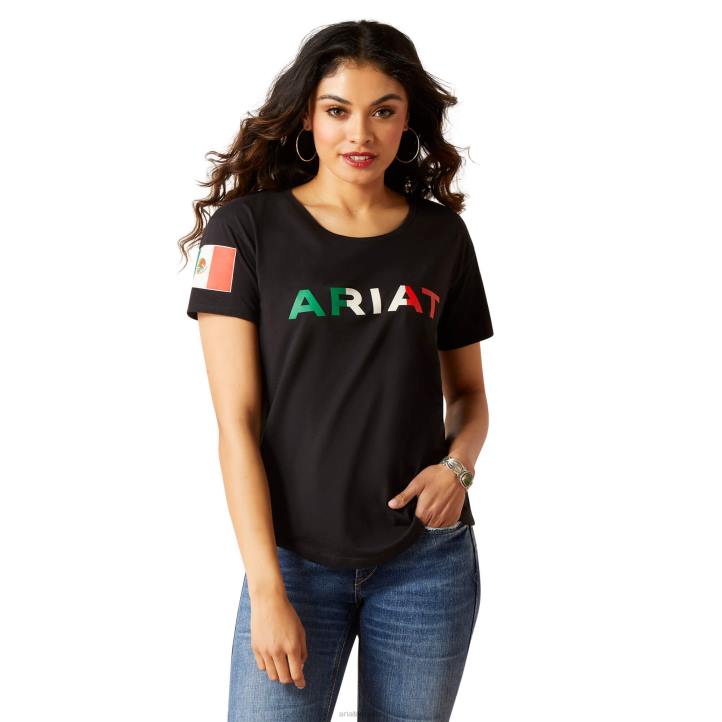 camiseta viva mexico Ariat mujer negro tapas 044J2894