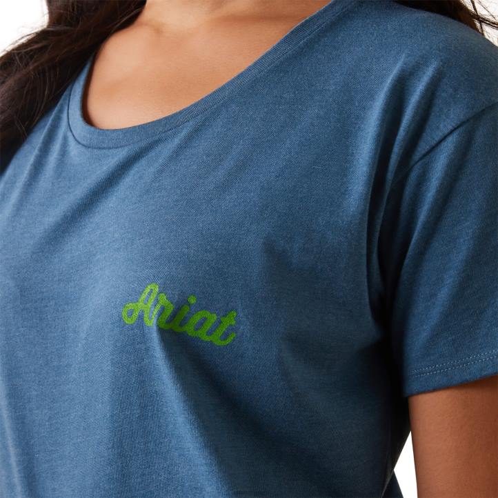 crecer camiseta Ariat mujer brezo azul acero tapas 044J3172