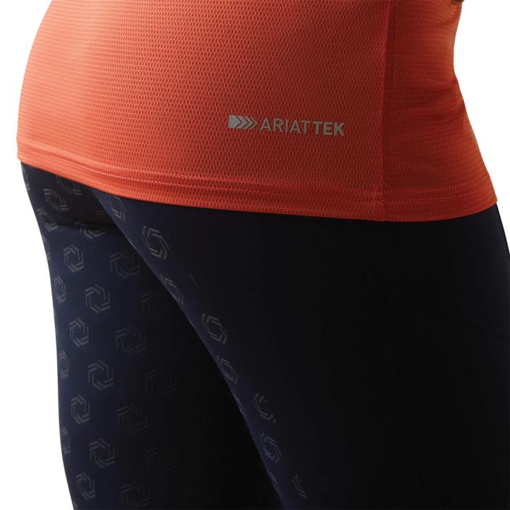 camiseta interior hailey con cremallera de 1/4 Ariat mujer Siena tostado tapas 044J2851