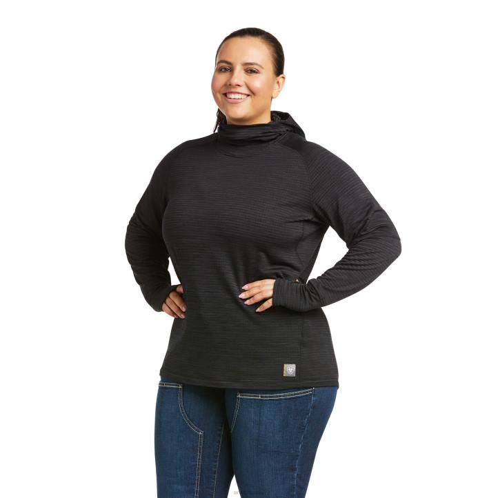 capa base pasamontañas de rejilla de refuerzo Ariat mujer negro tapas 044J3181