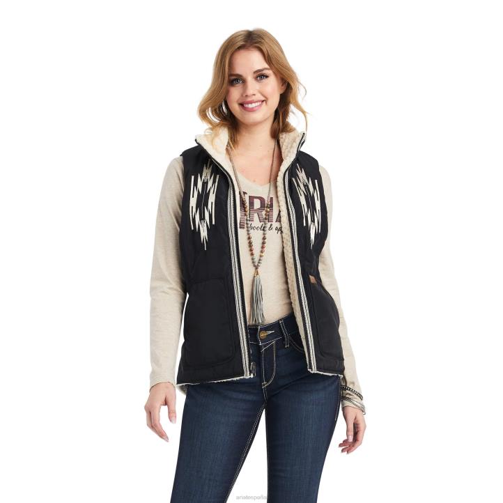 chaleco dilon chimayo Ariat mujer negro tapas 044J3486