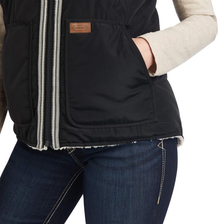 chaleco dilon chimayo Ariat mujer negro tapas 044J3486