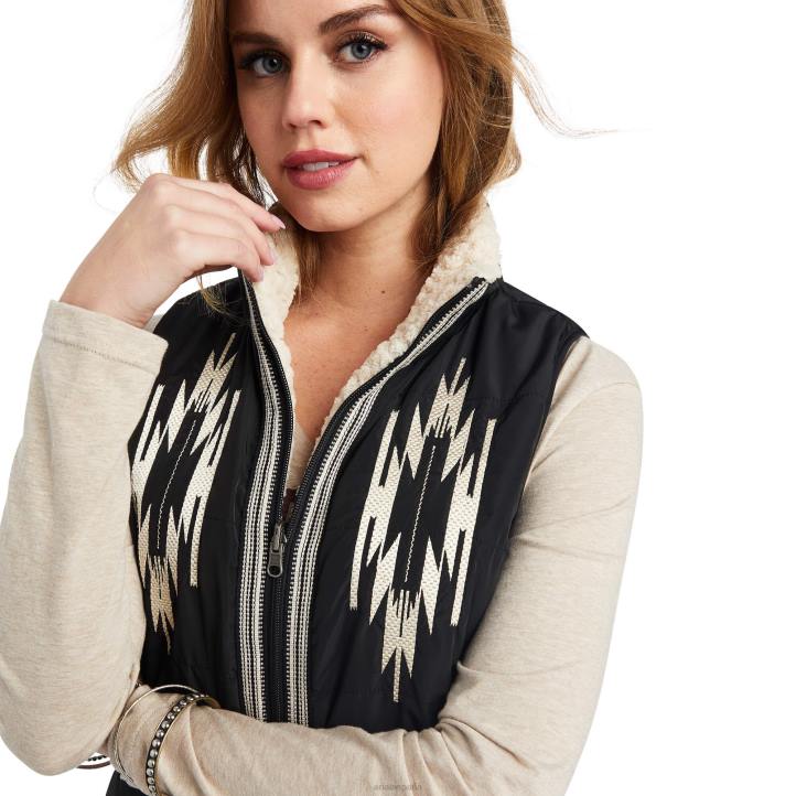 chaleco dilon chimayo Ariat mujer negro tapas 044J3486