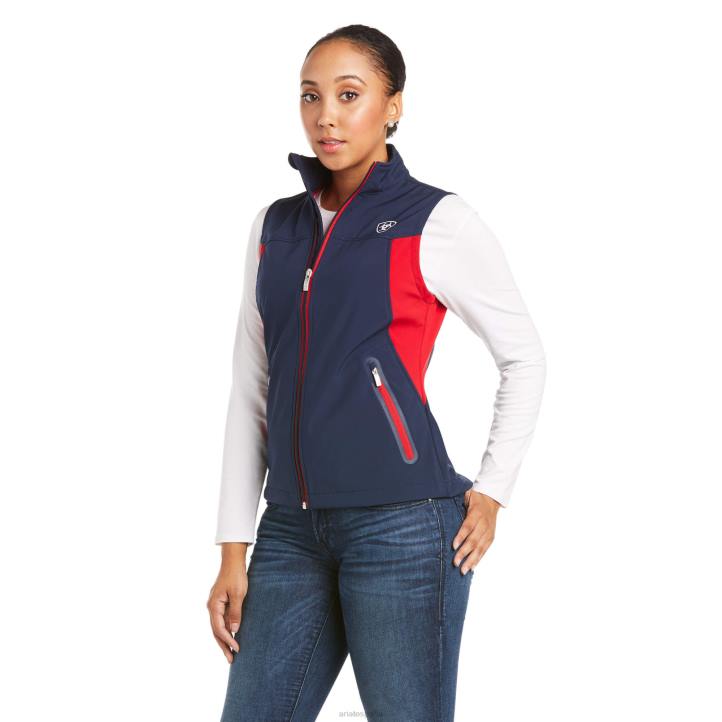 nuevo chaleco softshell del equipo Ariat mujer Armada tapas 044J3499