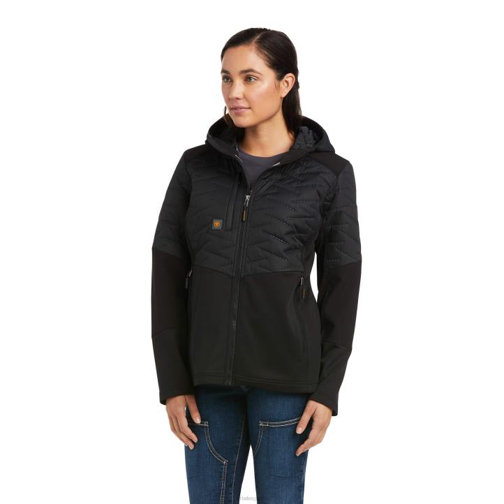 Chaqueta aislante resistente al agua Rebar Cloud 9 Ariat mujer negro tapas 044J3575