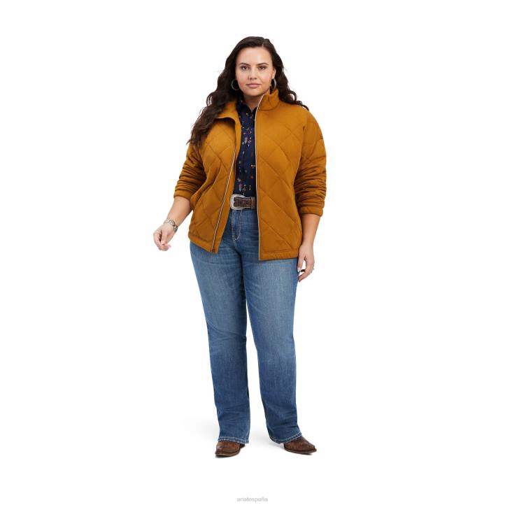 chaqueta acolchada Ariat mujer marrón bronce tapas 044J3608