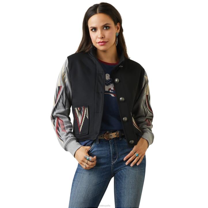 chaqueta chimayo bordada Ariat mujer Gris oscuro tapas 044J3507