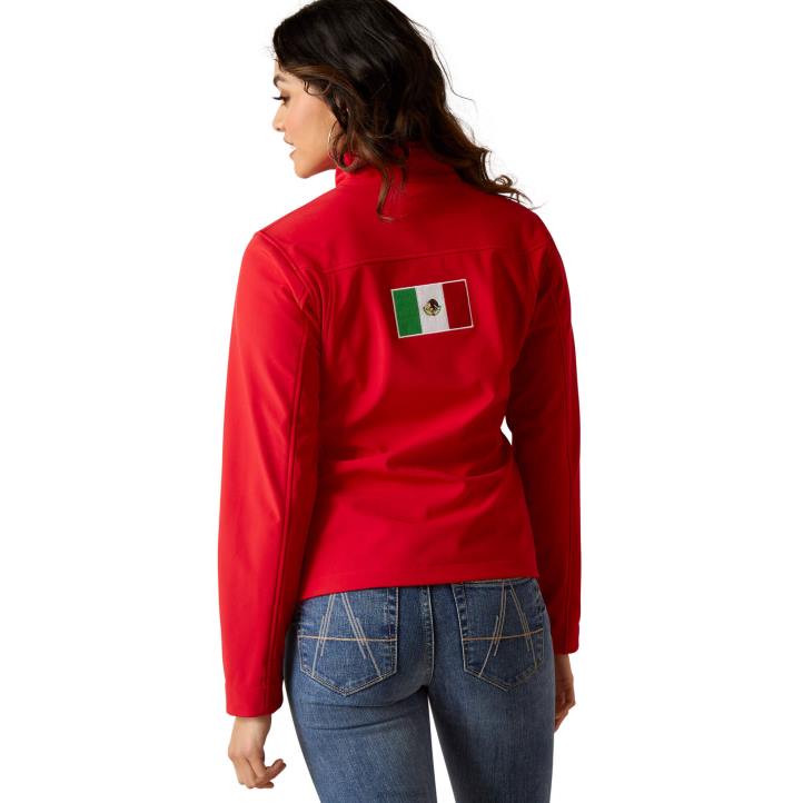 chaqueta clásica del equipo softshell mexico Ariat mujer rojo tapas 044J3489