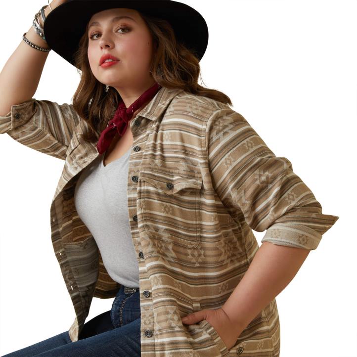 chaqueta de camisa de tarea real Ariat mujer jacquard dakota tapas 044J3521