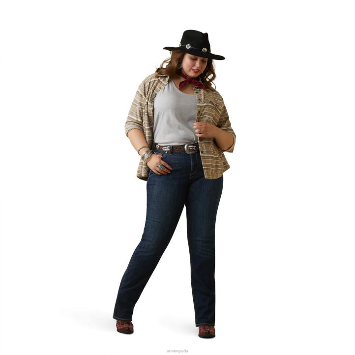 chaqueta de camisa de tarea real Ariat mujer jacquard dakota tapas 044J3521