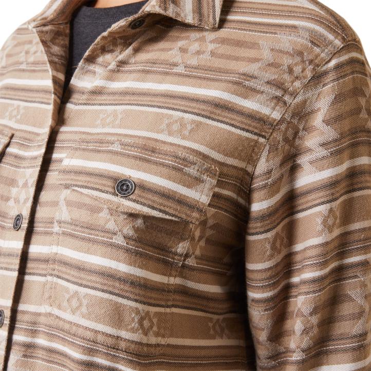 chaqueta de camisa de tarea real Ariat mujer jacquard dakota tapas 044J3521