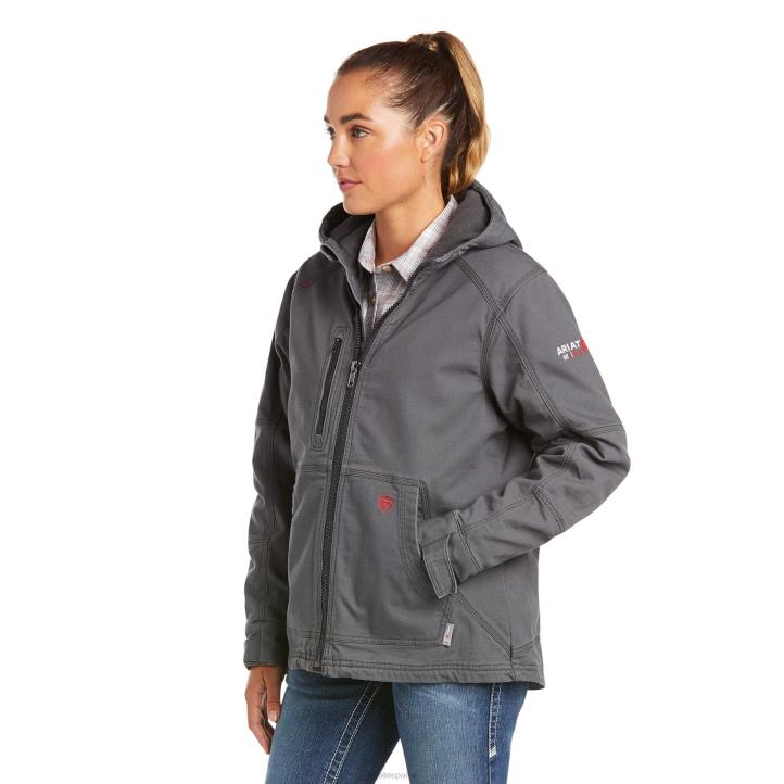 chaqueta de lona elástica fr duralight Ariat mujer gris hierro tapas 044J3542