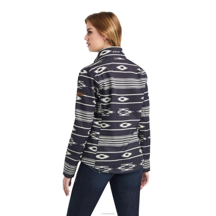 chaqueta softshell chimayo Ariat mujer rio chiquito negro/crema de mantequilla tapas 044J3491
