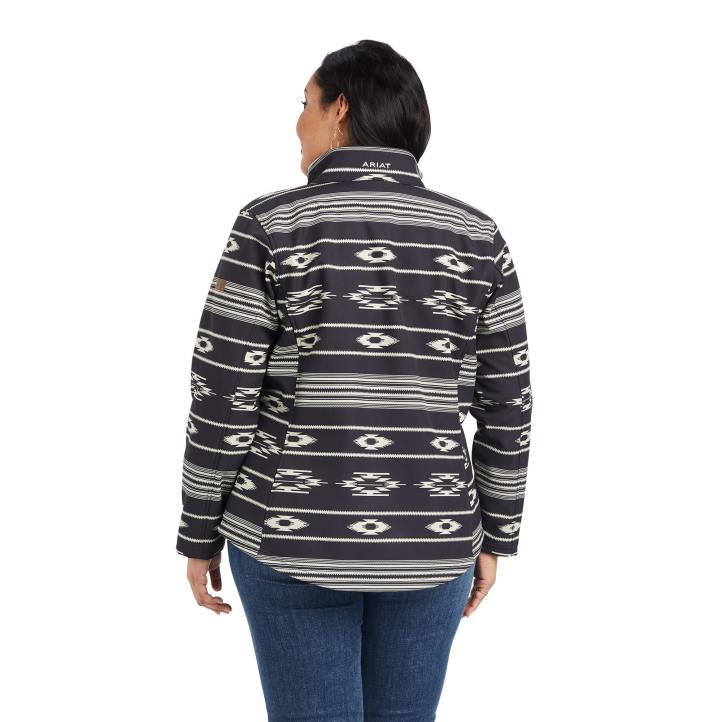 chaqueta softshell chimayo Ariat mujer rio chiquito negro/crema de mantequilla tapas 044J3491