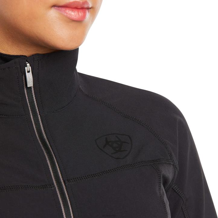 chaqueta softshell ágil Ariat mujer equipo negro tapas 044J3475