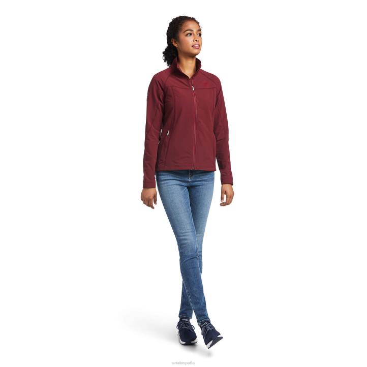 chaqueta softshell ágil Ariat mujer zinfandel tapas 044J3487