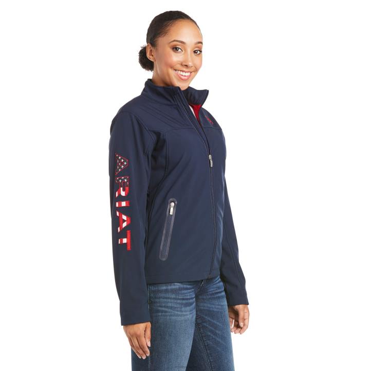 nueva chaqueta softshell del equipo Ariat mujer marina de ee.uu. tapas 044J3531