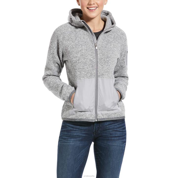polartec flou sudadera con capucha y cremallera completa Ariat mujer cuero gris tapas 044J3450